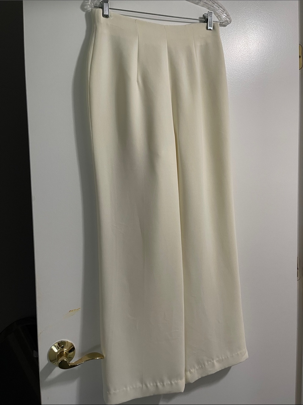 Jones New York Cream Wide-Leg Flare Pants